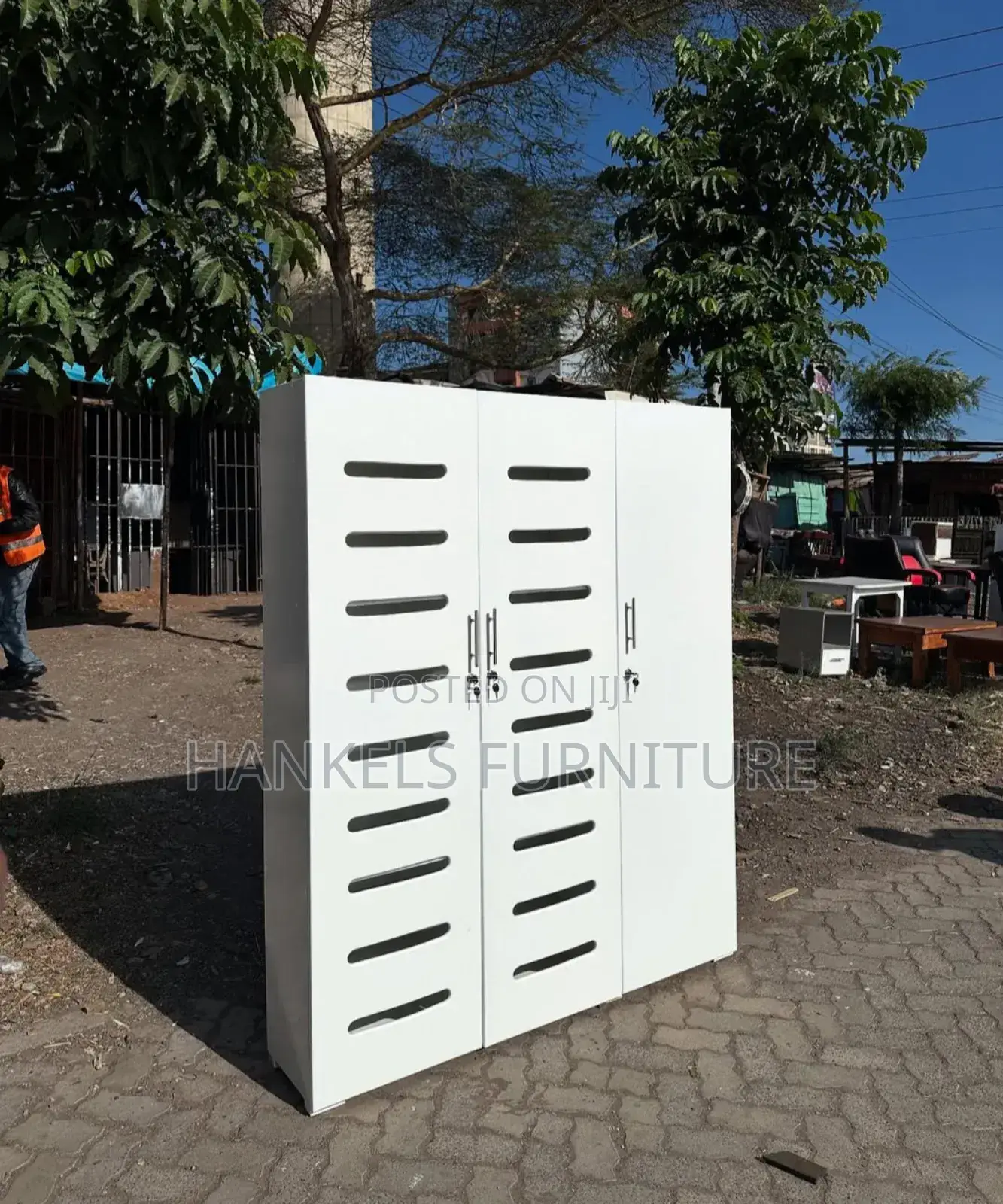Modern White 3 Door Shoe Rack