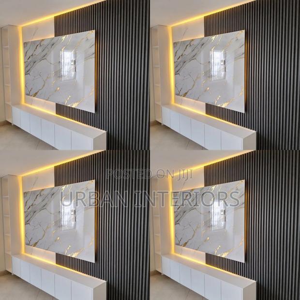 Tv Wall Makeover With Grey Fluted Panels