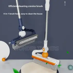 In-1 Floor Scrubbing v- Shaped Brush, Broom Squeegee