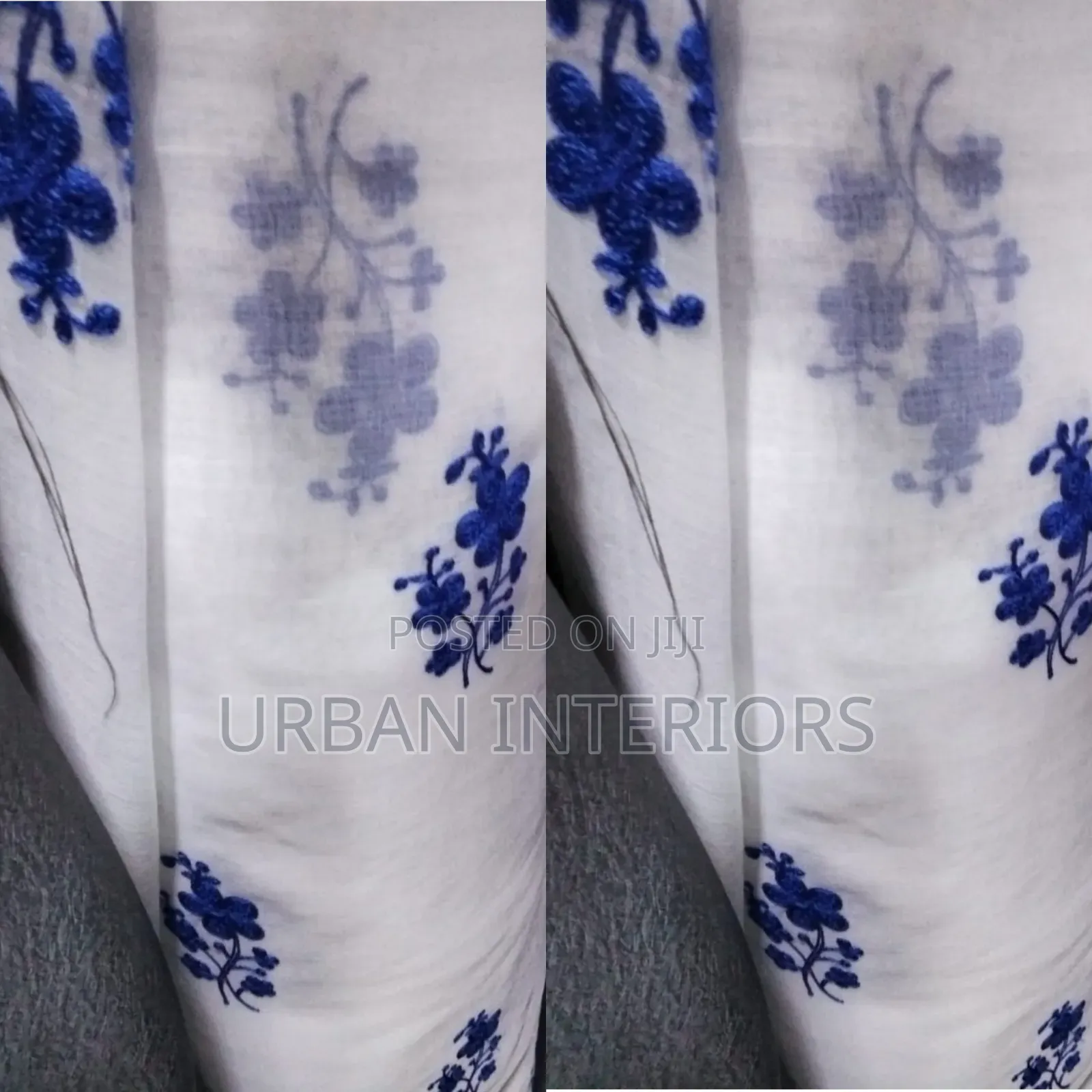 Blue and White Sheers Blue White Sheers