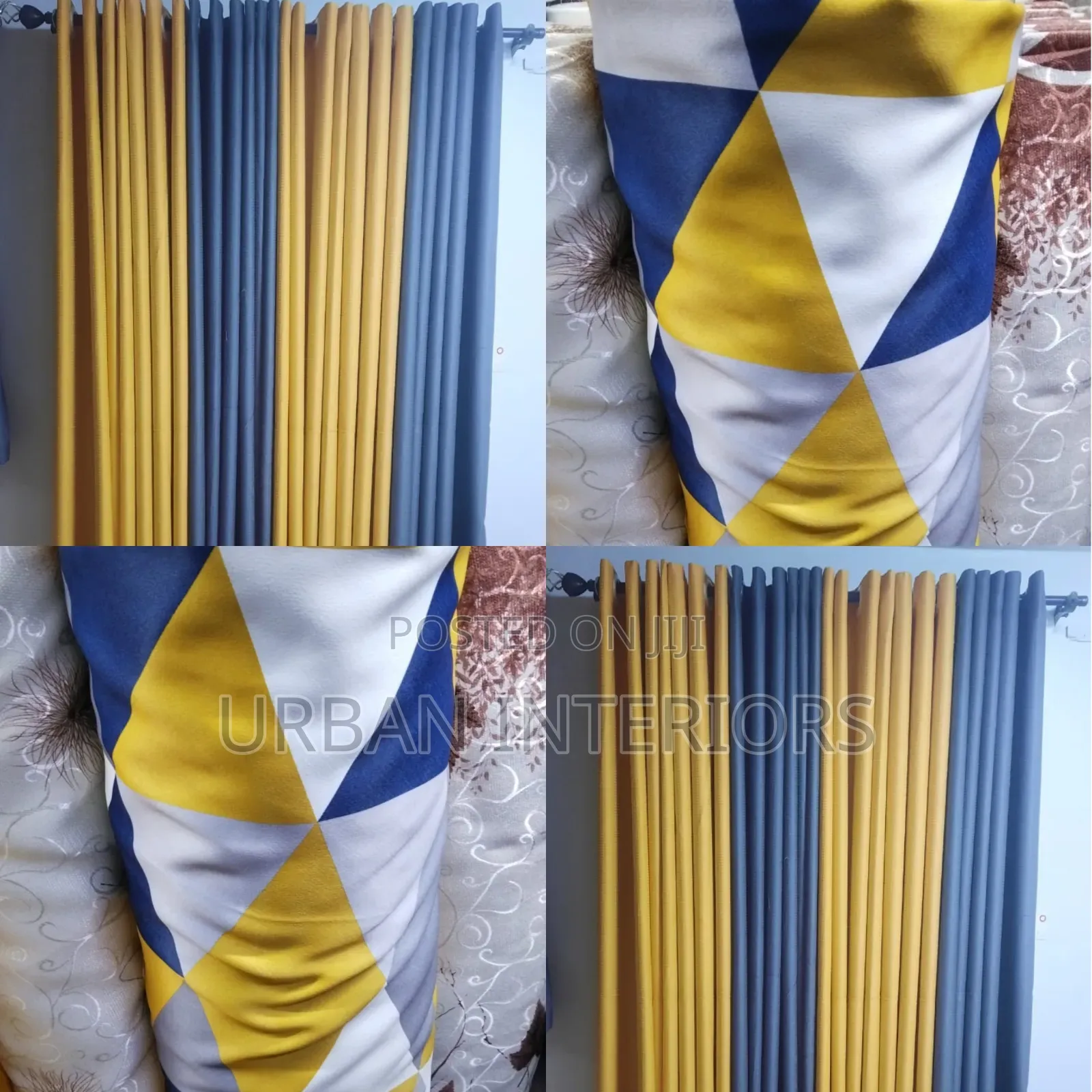 Blue and Yellow Window Curtain Blue and Yelow Window Curtain
