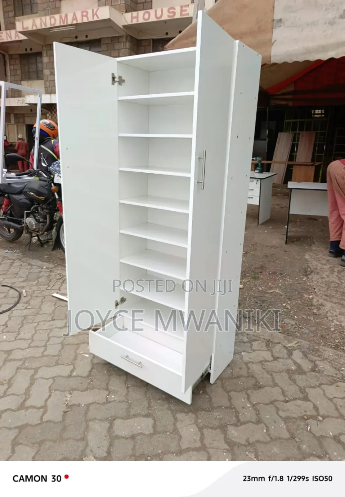 Shoe Rack With a Drawer at the Bottom 