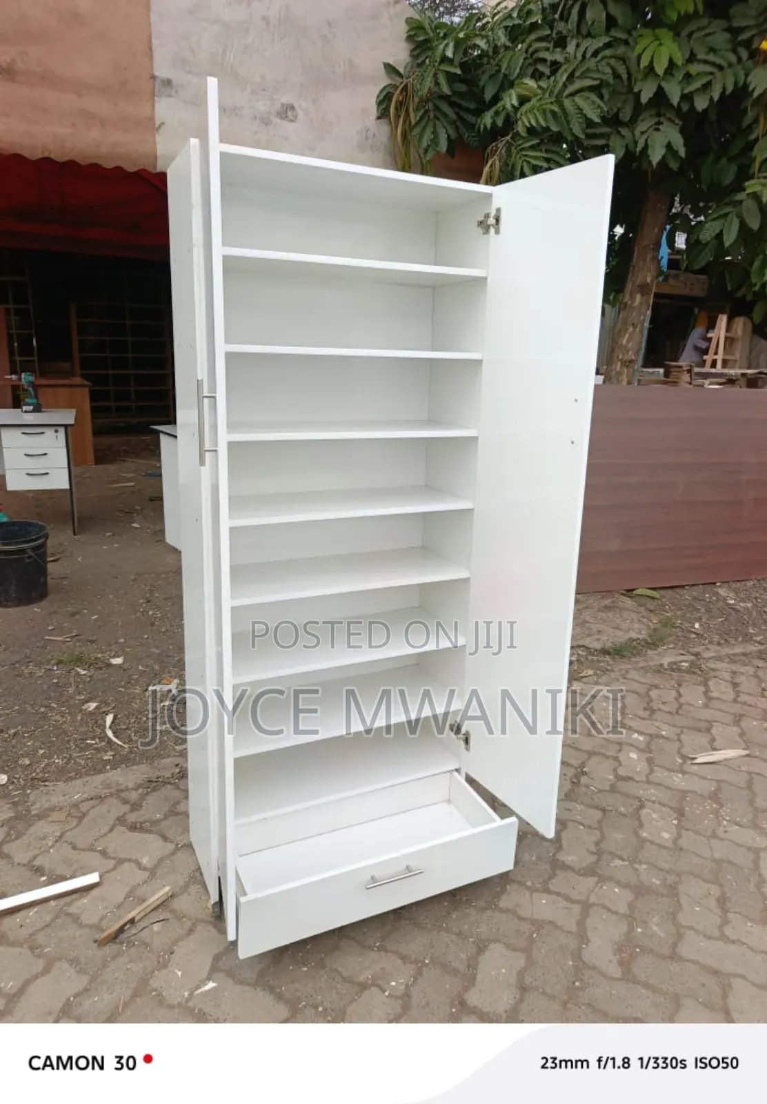 Shoe Rack With a Drawer at the Bottom 