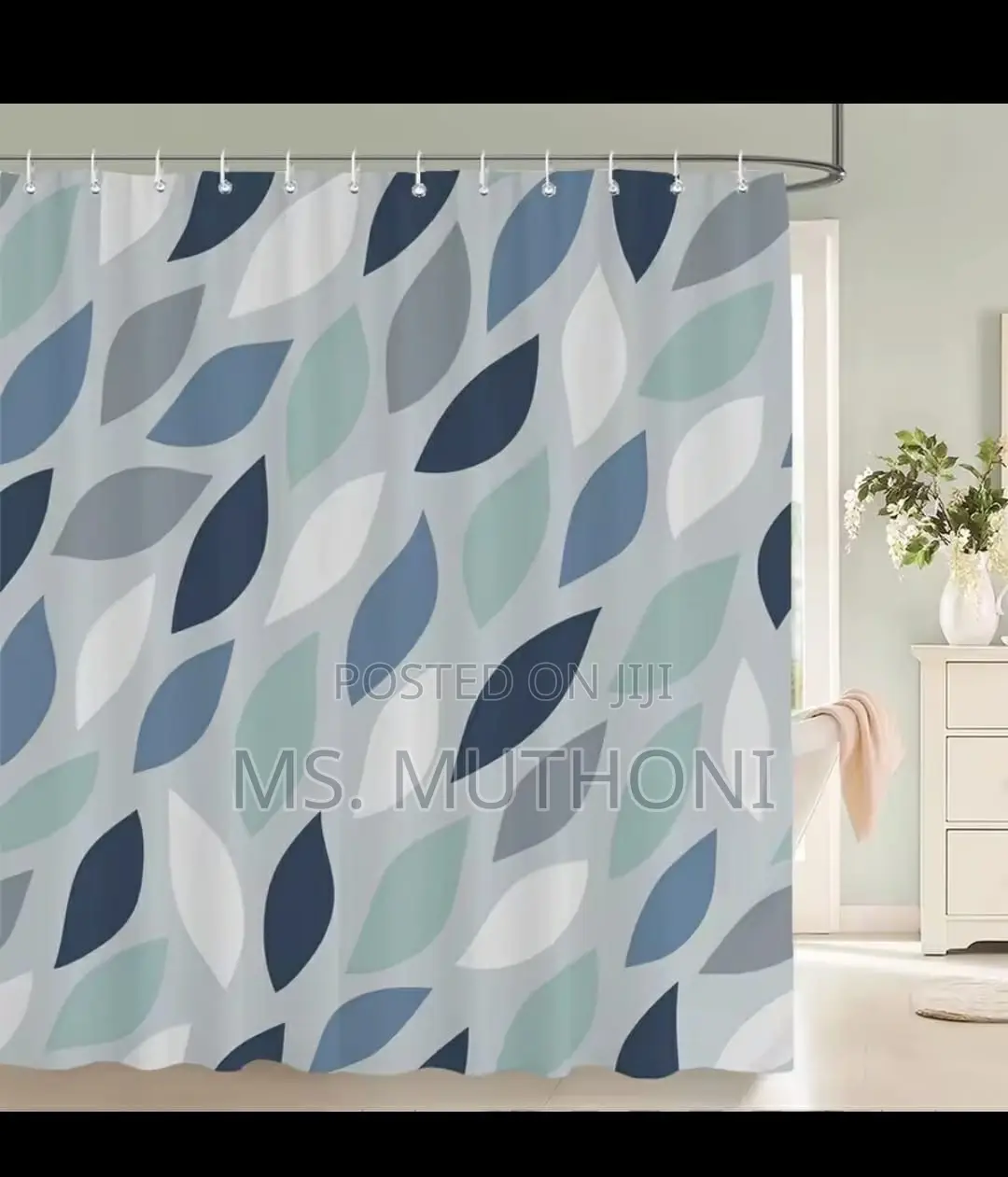 Waterproof Fabric Printed Shower Curtains