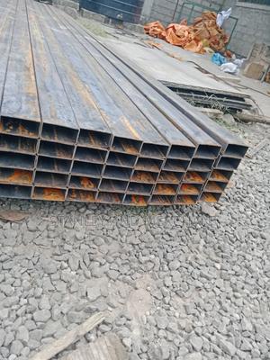 Chuma Black Tubes. Metal. Square. Countrywide Delivery! - main view