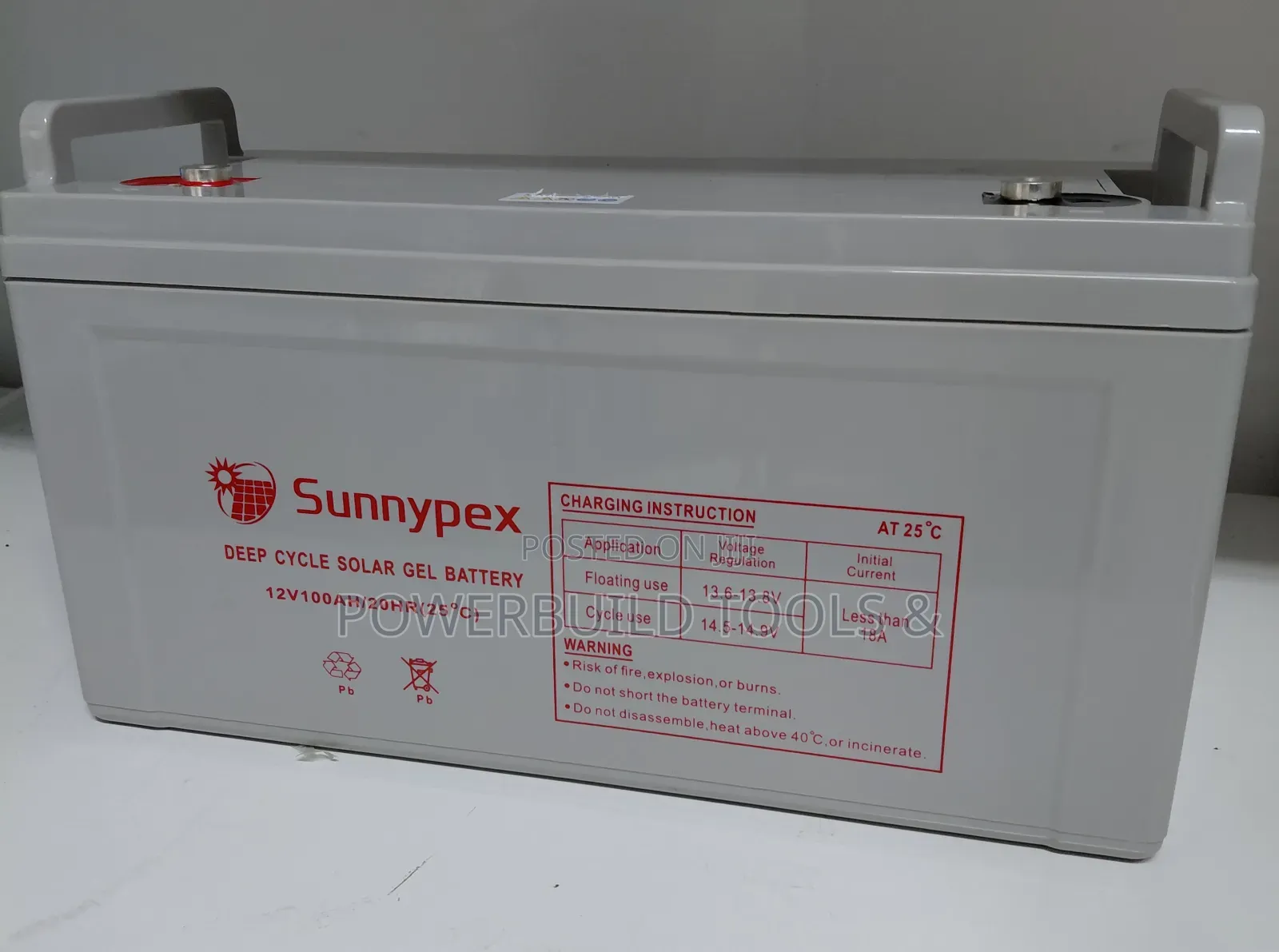 Sunnypex 100ah 12v Deep Cycle Solar Gel Battery