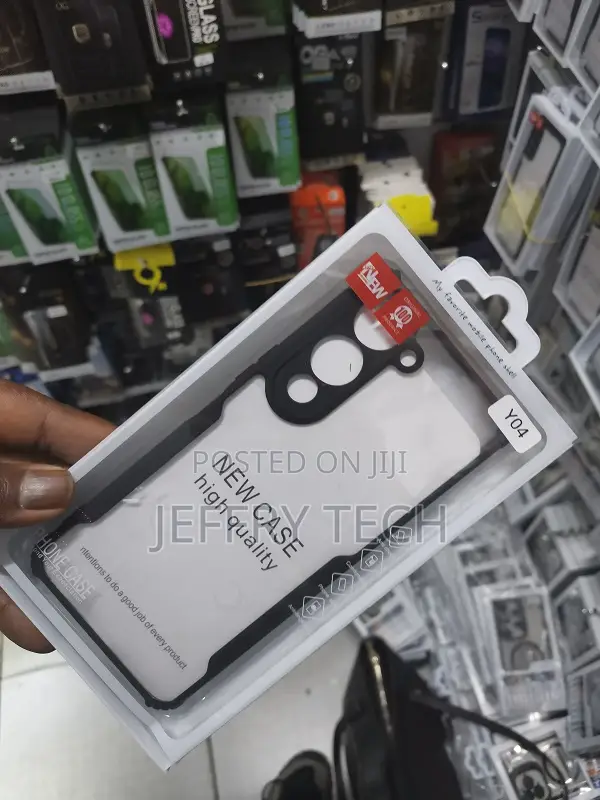 Cover for Vivo Y04 (Black Camera Bump Protector,Shock Proof