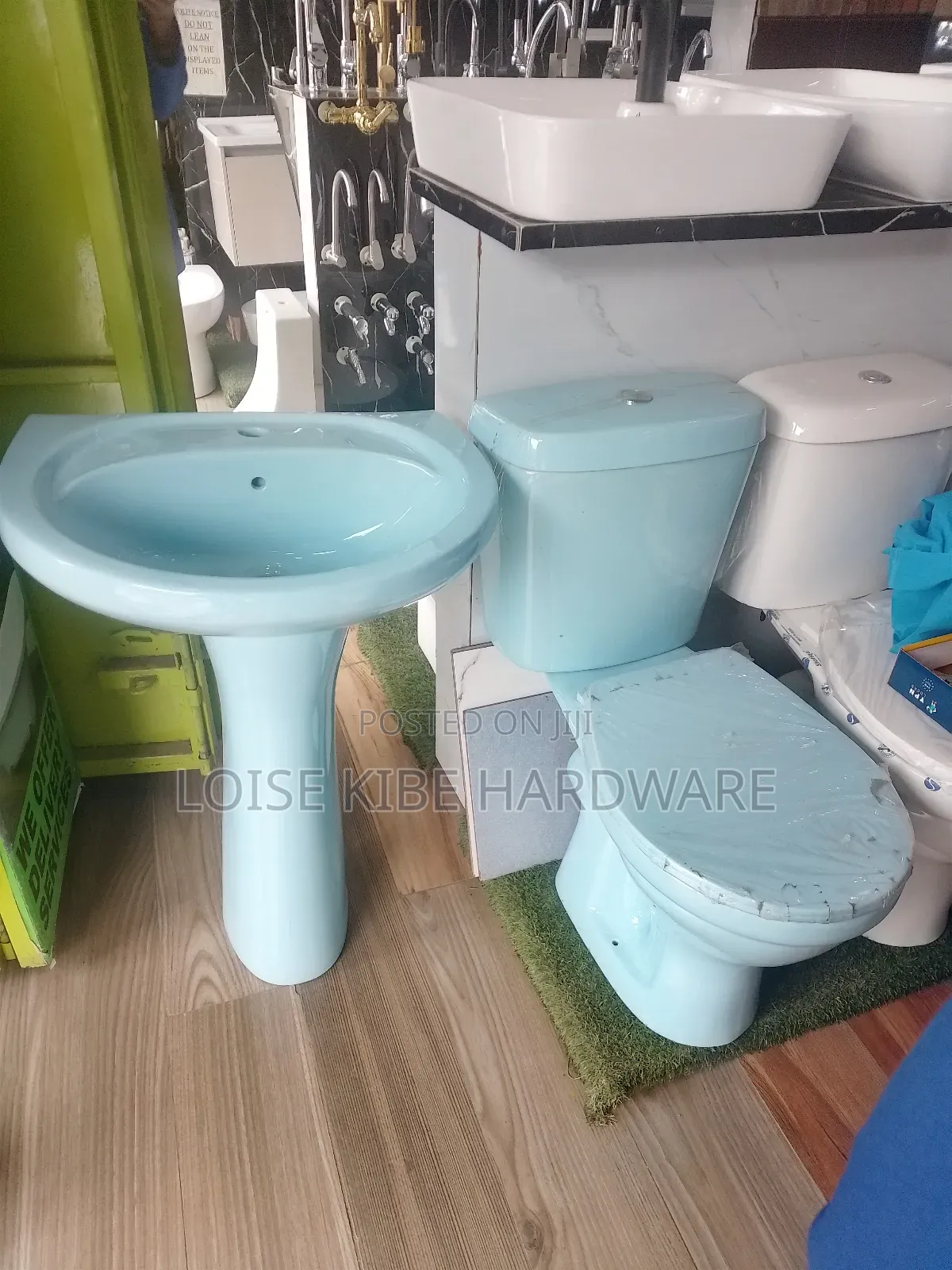 Blue Seat Toilet Available