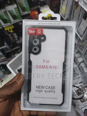 Ipacky Cover for Samsung A16 (Black , Transparent, Shock Pro
