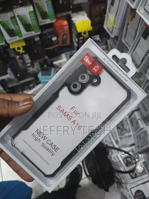 Ipacky Cover for Samsung A16 (Black , Transparent, Shock Pro