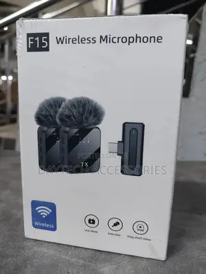 Portable F15 Dual Mic Wireless Lapel Microphone for Type C