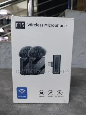 Portable F15 Dual Mic Wireless Lapel Microphone for Type C