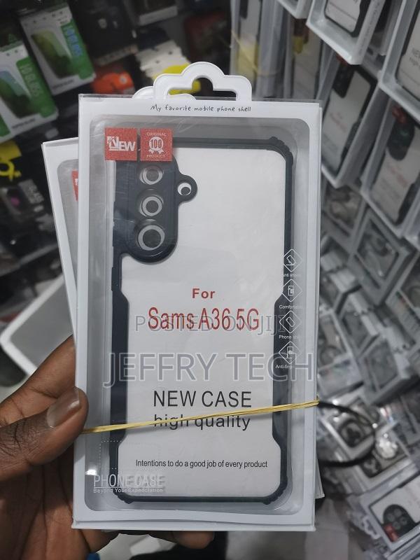 Samsung Galaxy A36 5g Transparent Black Shockproof Camera Pr - main view