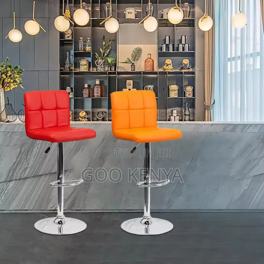Home Chairs ; Adjustable High Middle Back Bar Stool Chair