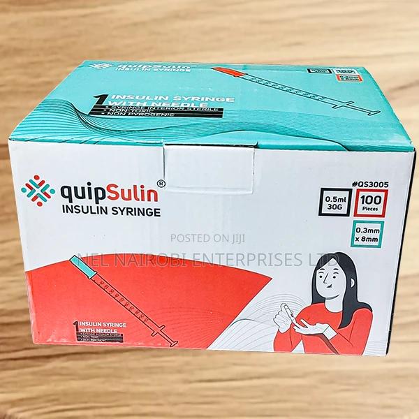 Quipsulin Insulin Syringe 0.5ml 30g (0.3mm X 8mm) (100s) - thumbnail 2