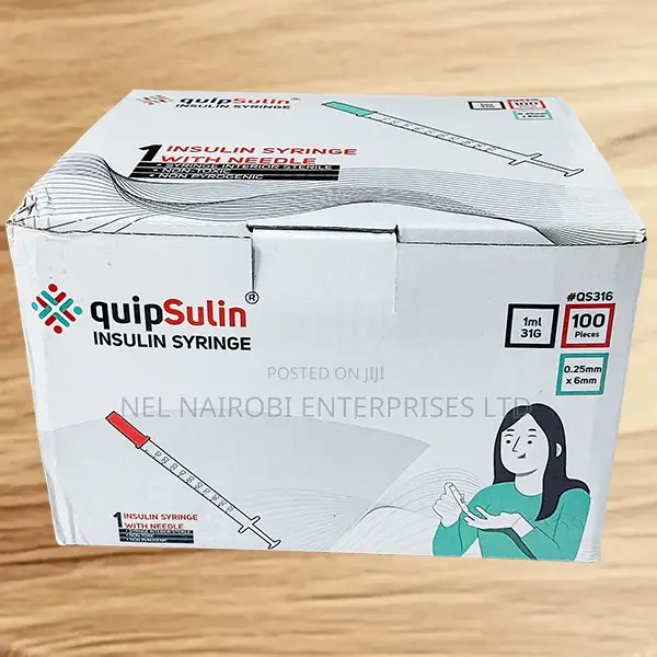 Quipsulin Insulin Syringe 1ml 31g (0.25mm X 6mm) (100s)