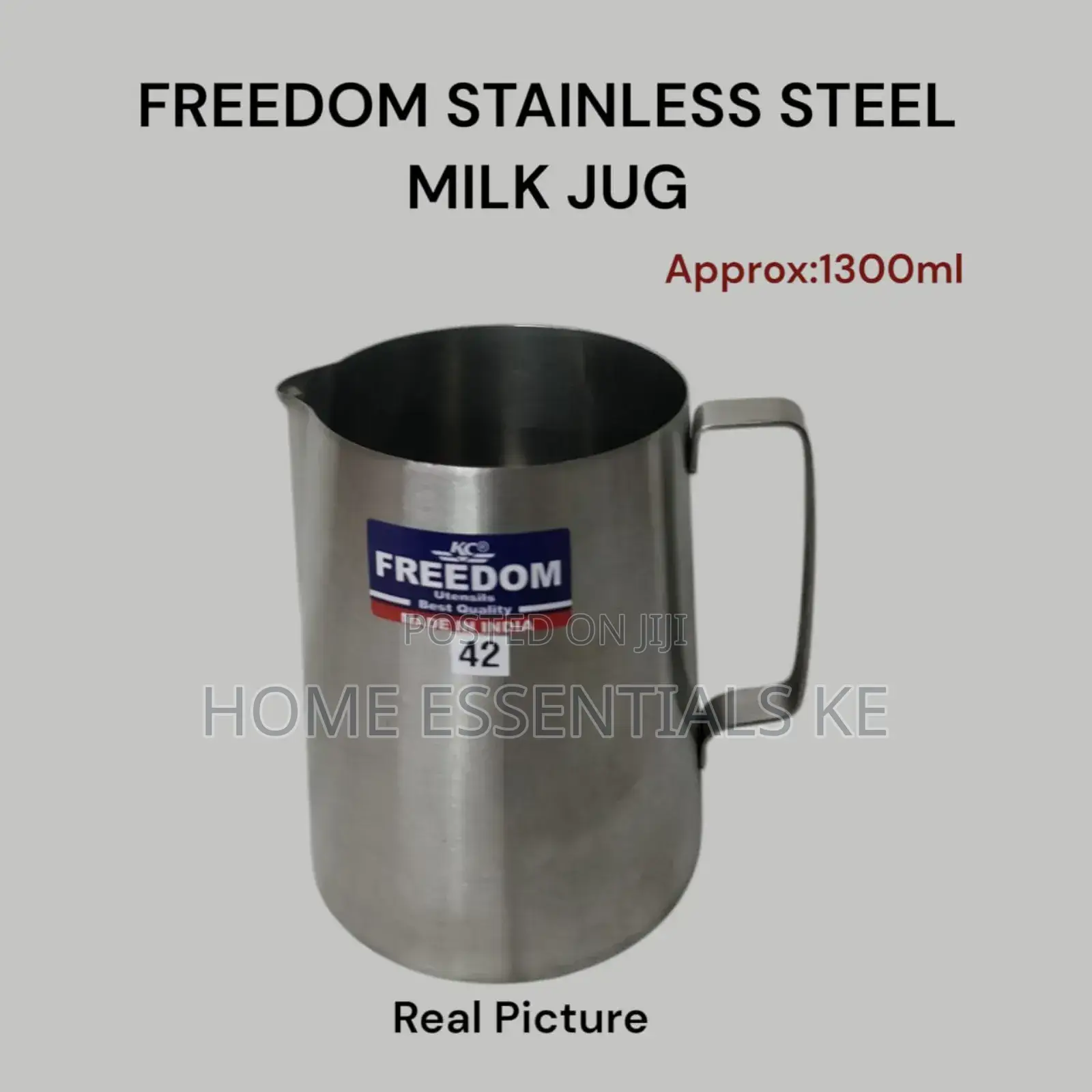 Freedom Stainless Steel Milk Jug 42oz (1300ml)