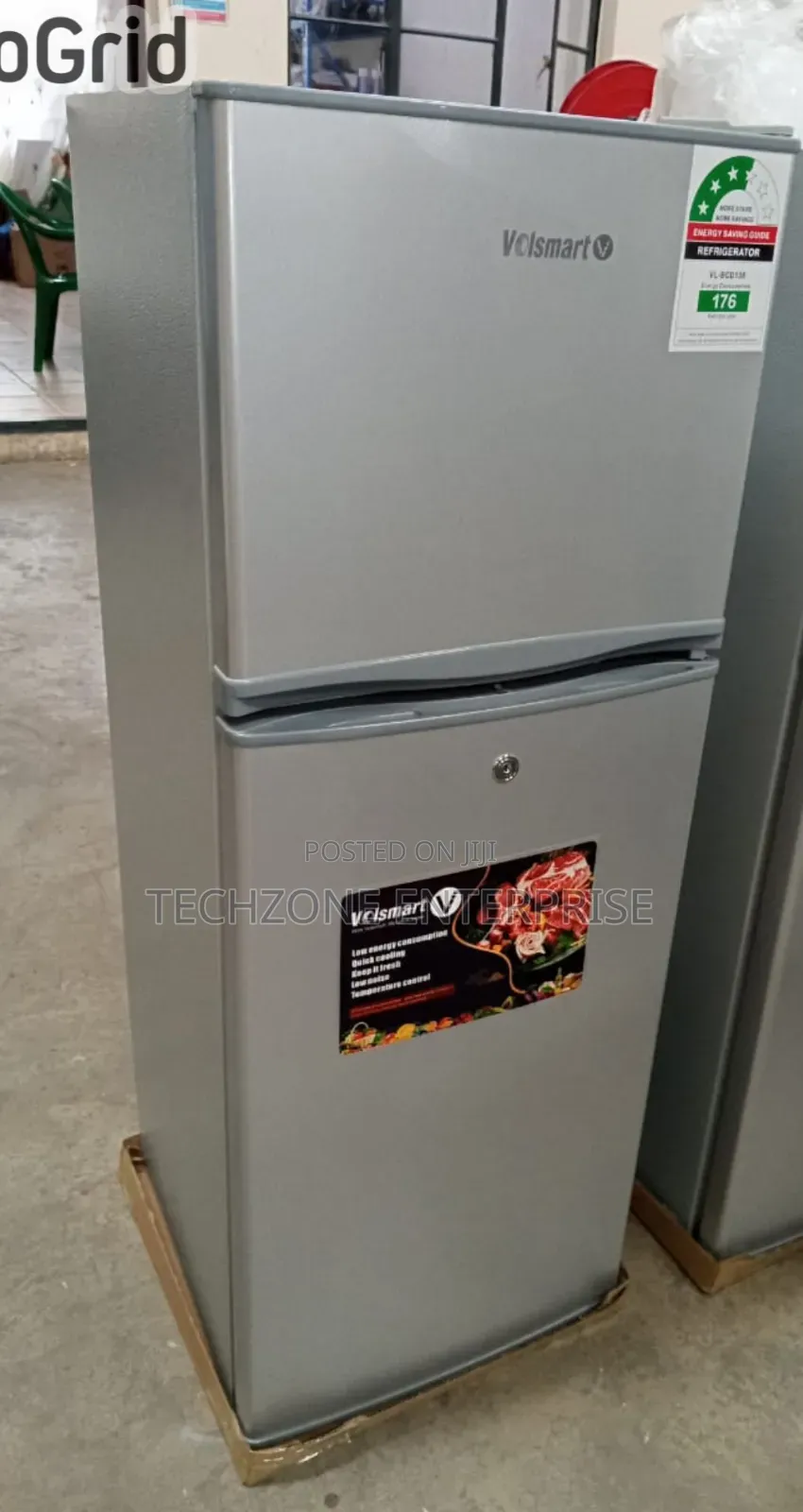 Volsmart 138l Fridge Vl-Bcd138 Top Freezer Refrigerator 