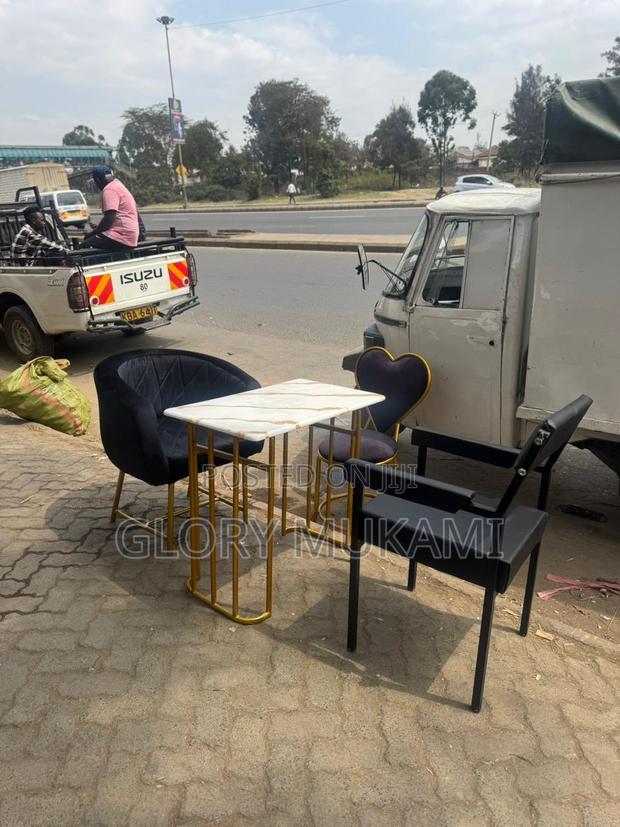 Black Set Manicure Chairs And Table - main view