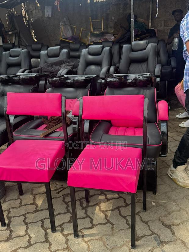 2 Pink Styling Chairs - main view