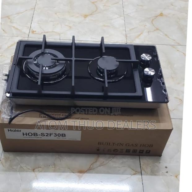 Haier Glass Inbuilt 2 Burner With Wok Burner Hob Cooker