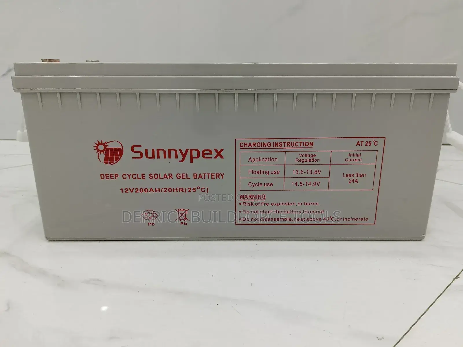Sunnypex 200ah/10hrs Maintenance Battery