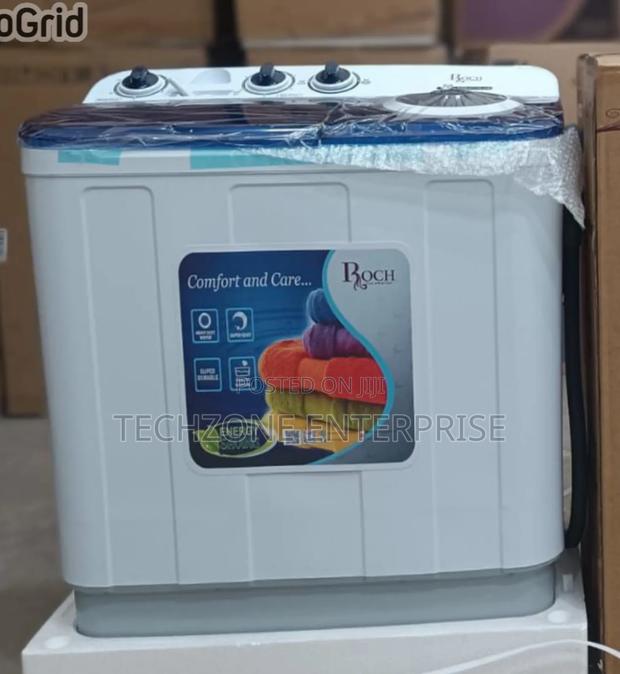 Roch 7kgs Semi-Automatic ,Twin Tub Washing Machine - White 