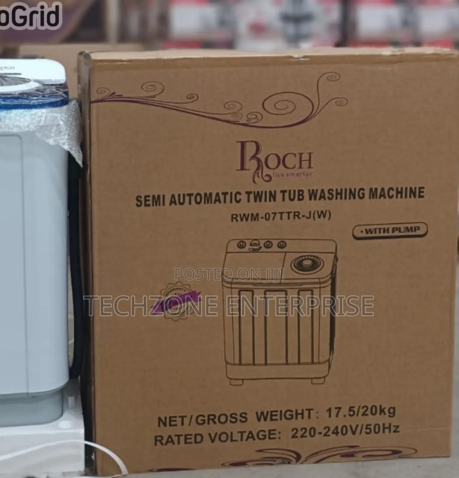 Roch (Rmw-07ttr-J) 7kgs Semi-Automatic , Washing Machine 