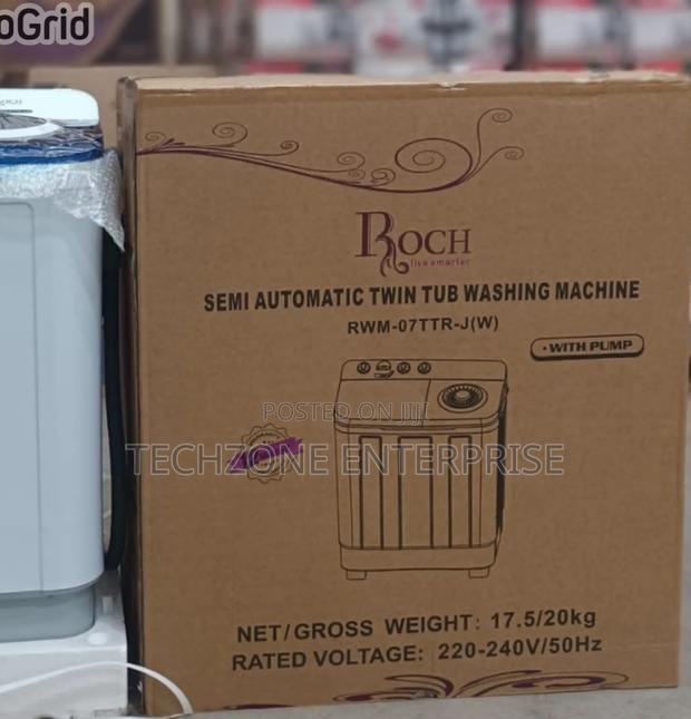 Roch (Rmw-07ttr-J) 7kgs Semi-Automatic , Washing Machine 