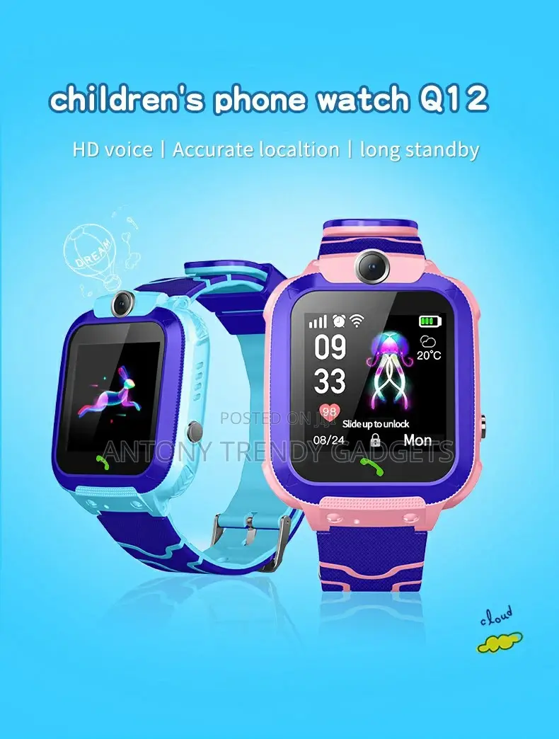 Q12 Kids Smart Watch With Waterproof Sos & Tracker