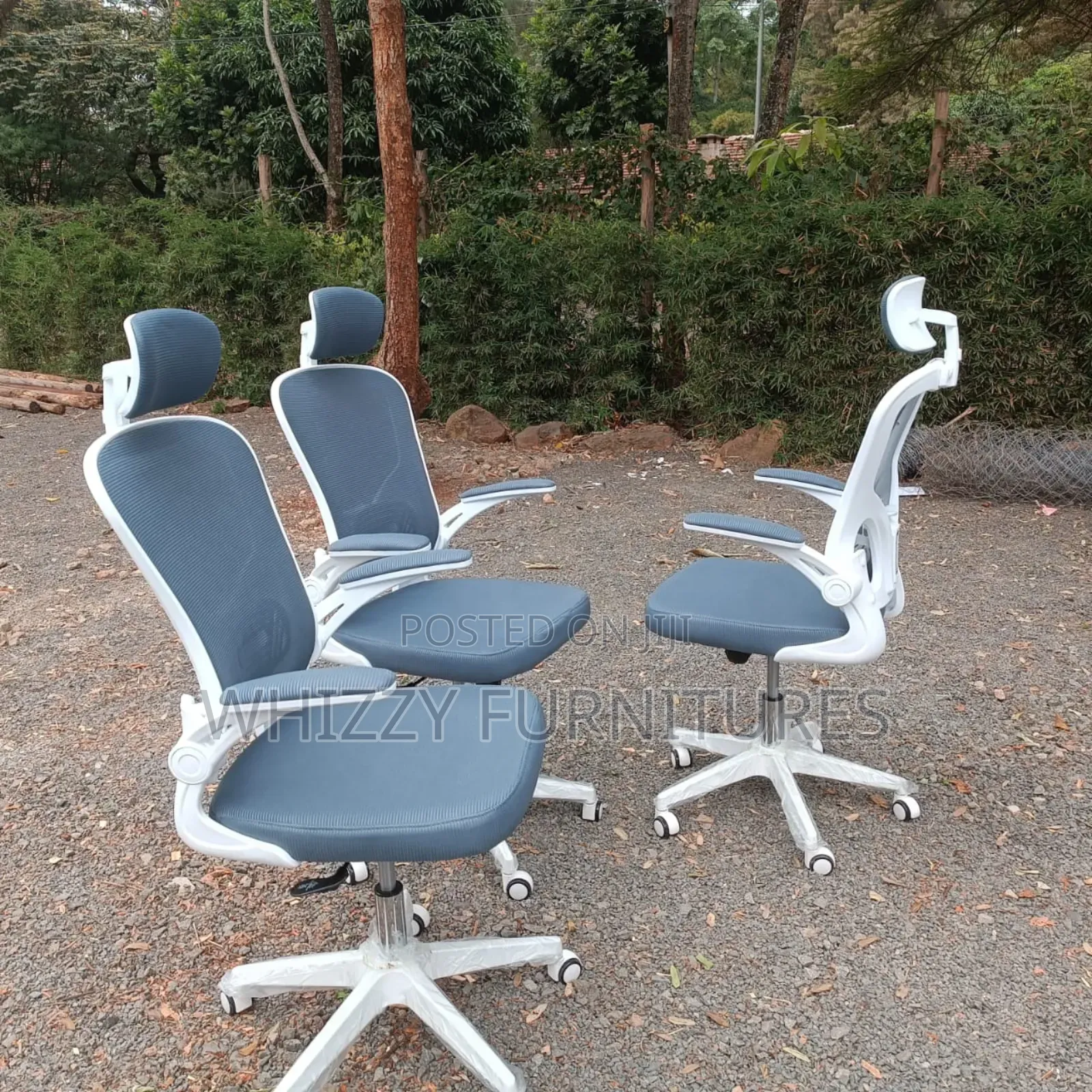 Available Gray Headrest Chair