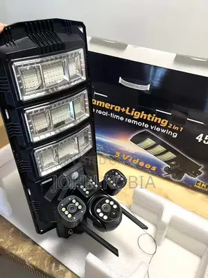450w 4g Solar PTZ Camera Floodlight – 3 Lens Surveillance