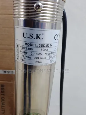 Usk Slim Submersible Pump / 0.5hp Submersible Water Pump