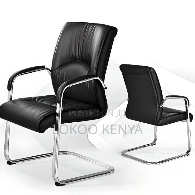 Office Chair : Luxe Office Leather Side Seat - thumbnail 5
