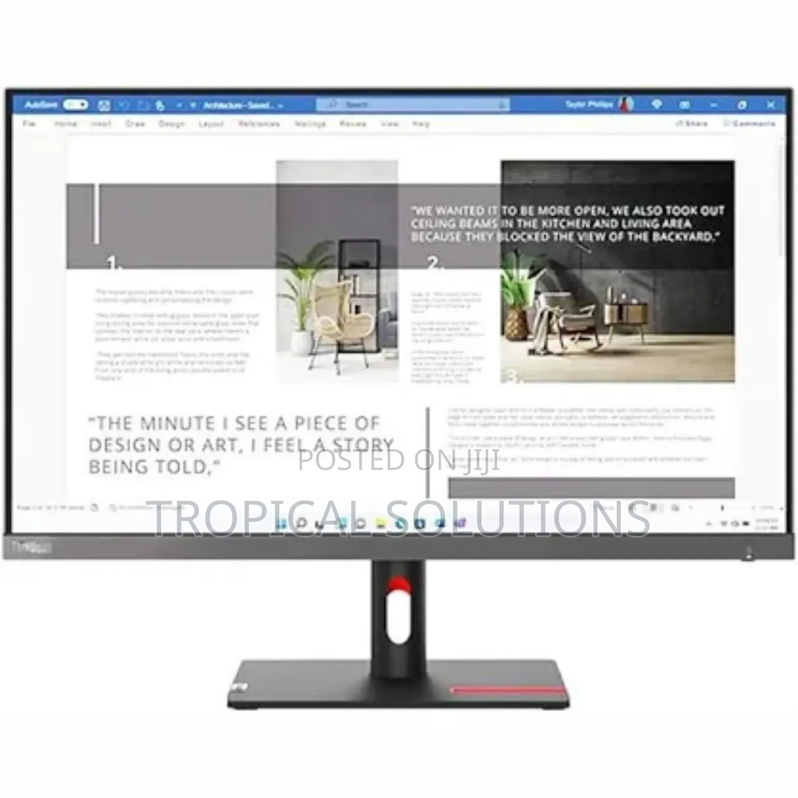 Lenovo Think Vision S27i-30 27" FHD Monitor Black Lenovo