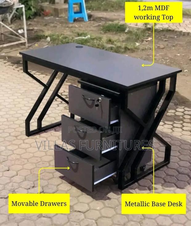 Metallic Study Table and Movable Drawers