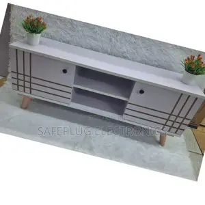 Wooden Tv Stand 4ft White and Black