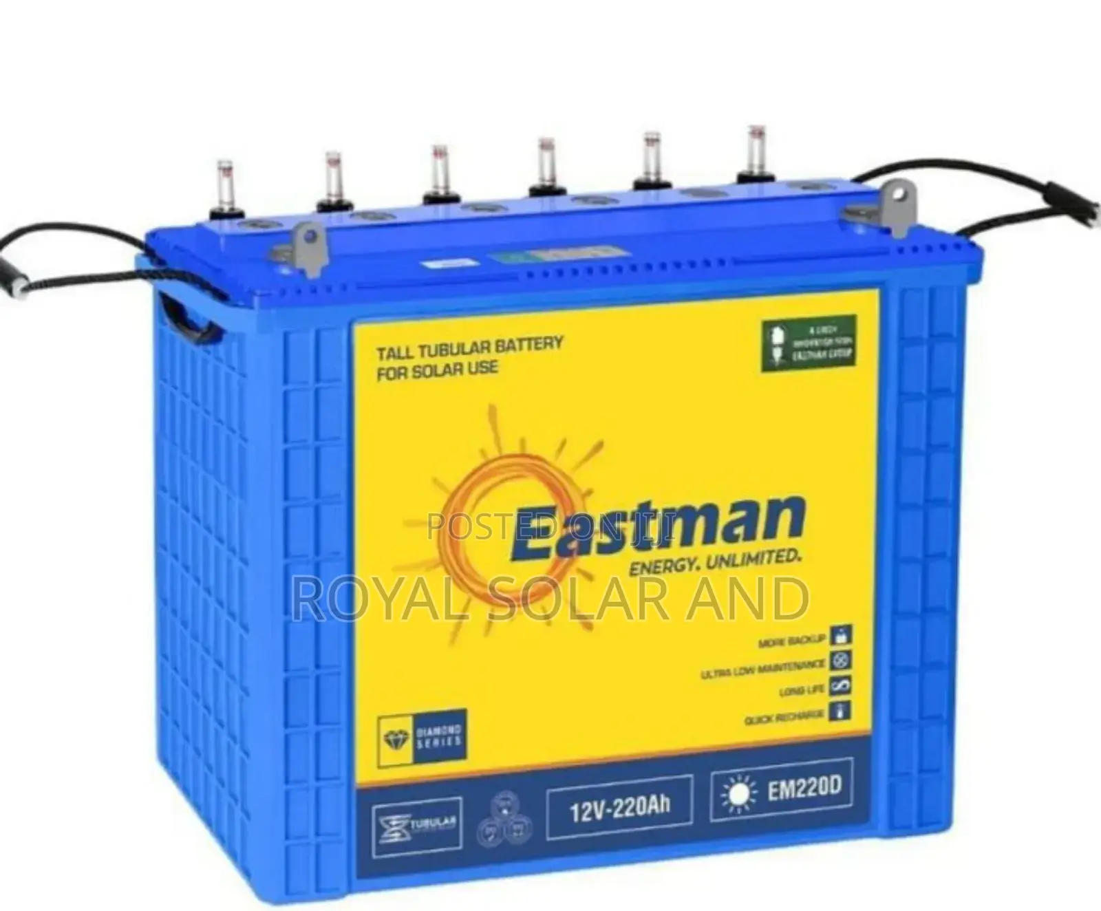 Eastman Tall Tubular Battery 200ah 12v Heavy-Duty