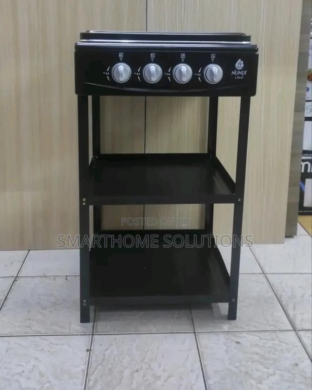 Nunix LTS-01 4 Full Gas Stand Cooker With Storage Shelves