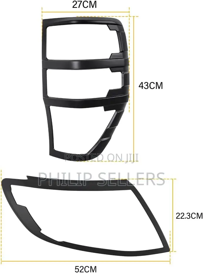 Eadlight and Tail Light Guards for Ford Ranger Wildtrak