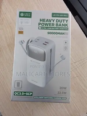 Lightwave Heavy Duty Powerbank 50000mah