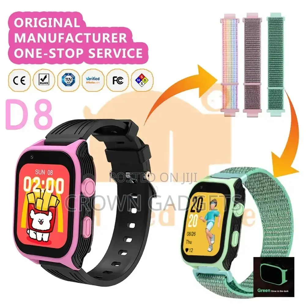 D8 Waterproof Kids Smart Watch With Glow Light