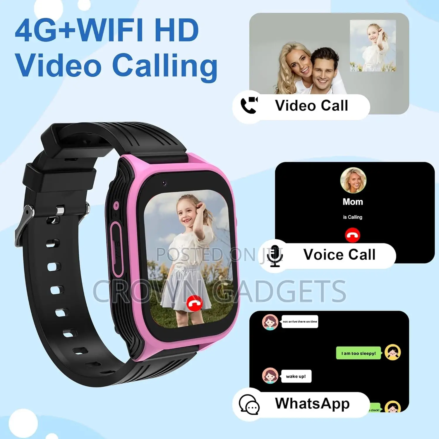D8 Waterproof Children’S Smartwatch With Sos Alerts