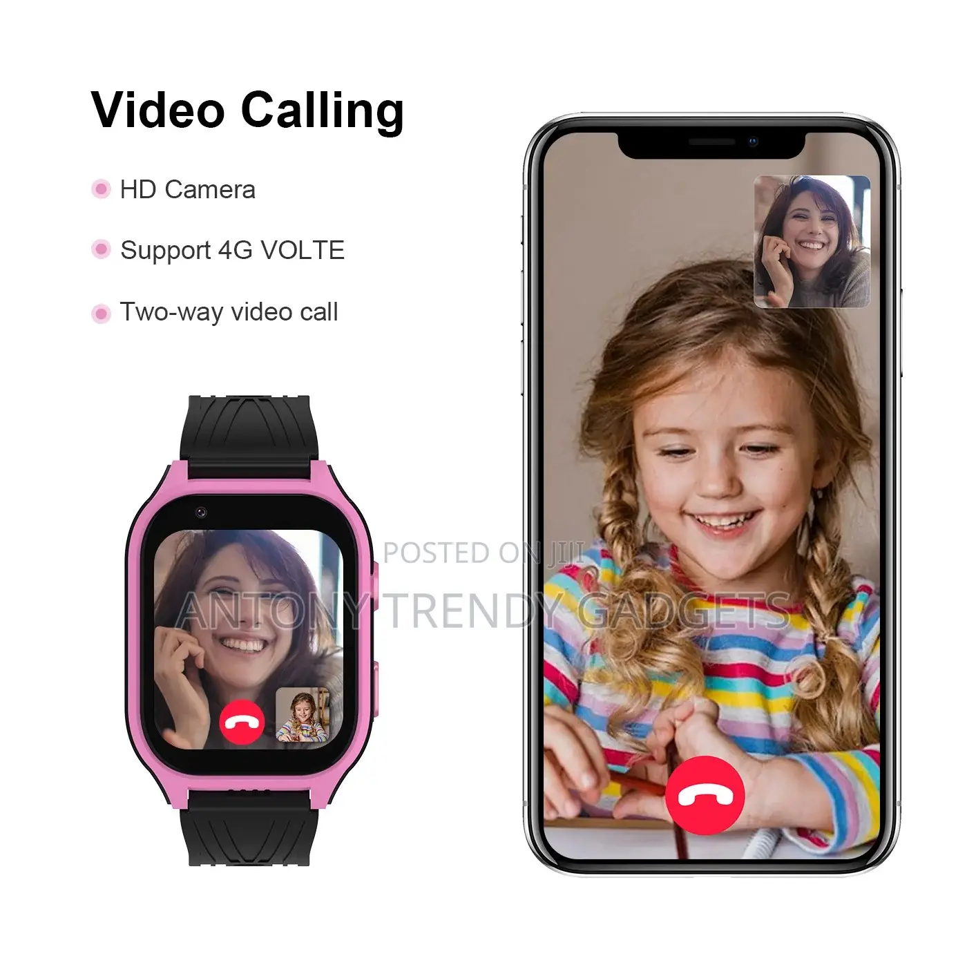D8 Waterproof Children’S Smartwatch With Video Chat