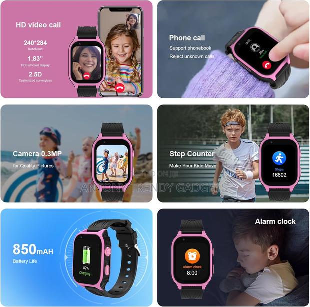 D8 4g Gps Kids Watch With Camera, Music & School Mode