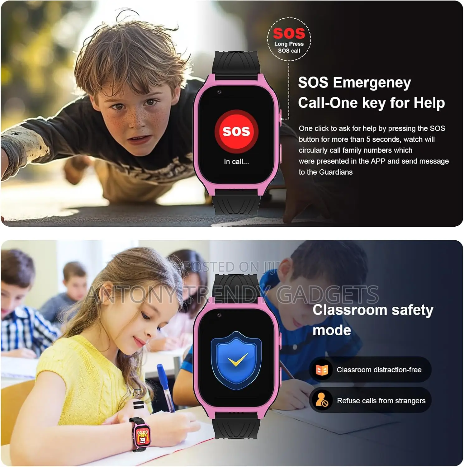 D8 4g Gps Kids Watch With Camera, Music & School Mode