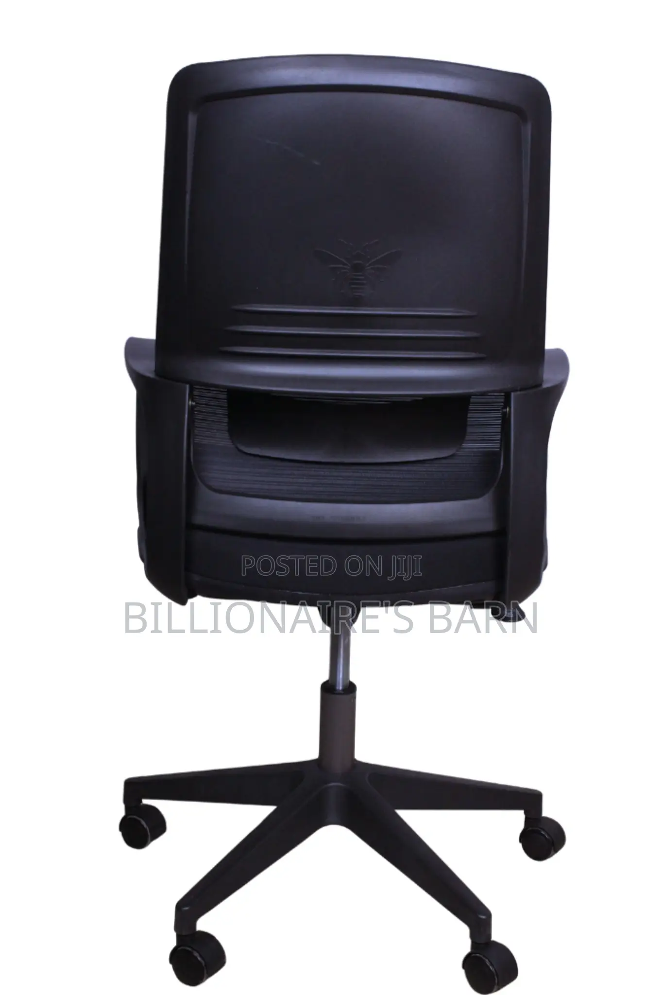 Black Mesh Ergonomic No Headrest Office Chair