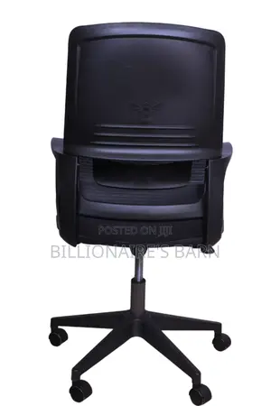 Black Mesh Ergonomic No Headrest Office Chair