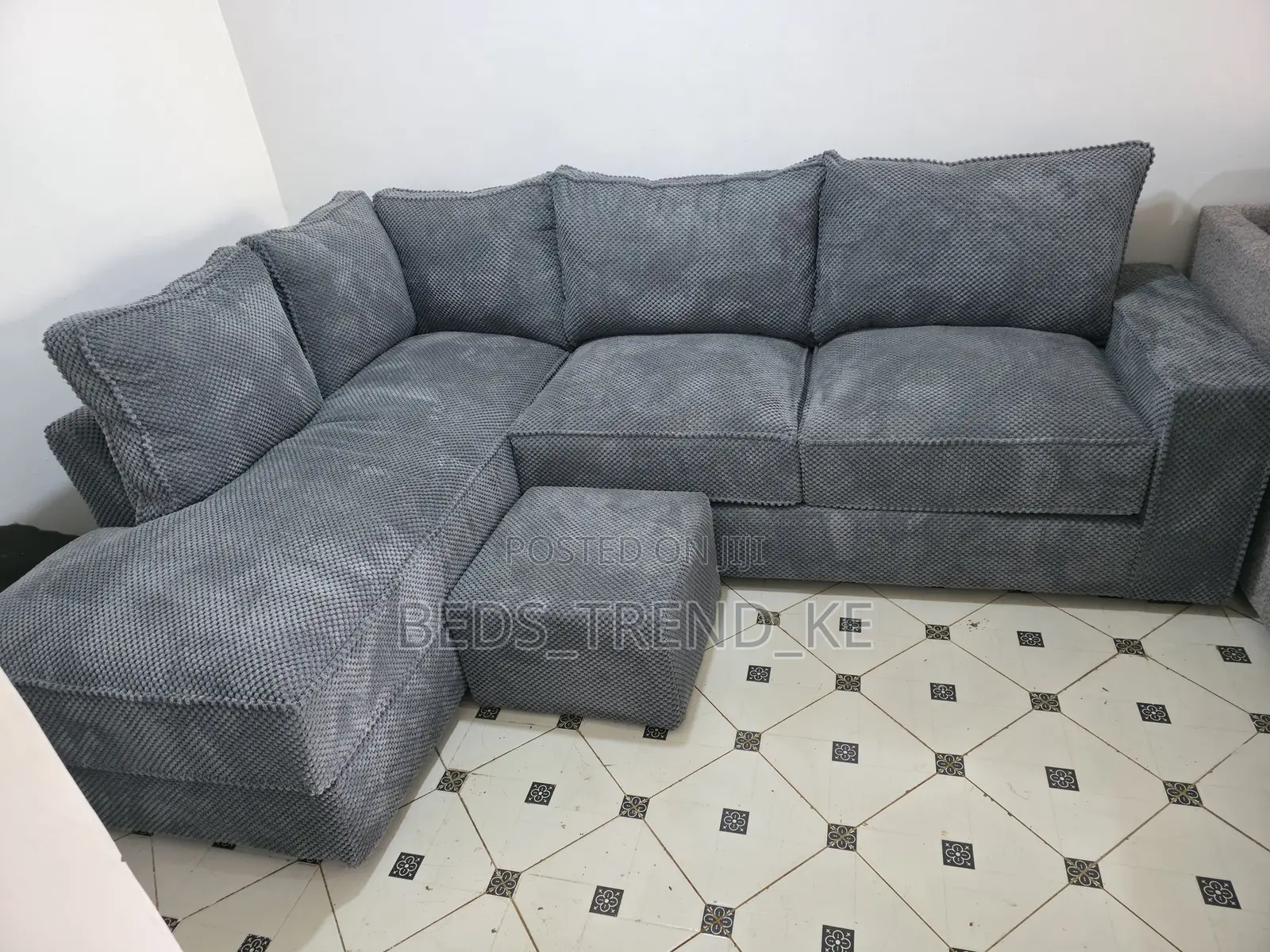 Contemporary Soft 6 Seater L Seat Sofa