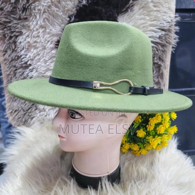 Mint Green Maroon Fedora Hats - thumbnail 2